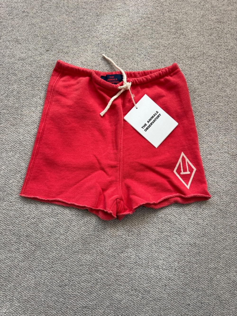 The Animals Observatory Kids Red Drawstring Shorts